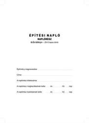 Victoria Paper Nyomtatvány, építési napló, 25x3 + 9x3 betétlap, A4, VICTORIA PAPER "B. ÉTI. 820", 10 tömb/csomag (B.ETI.820) - kreativjatek