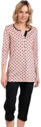 Italian Fashion Pijama dama ITALIAN FASHION MARIT 3/4+3/4 print/negru: S (AAF-KPZ-MARIT33DC S)
