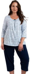 Italian Fashion Pijama dama ITALIAN FASHION ANTONIA 3/4+3/4 print albastru/albastru închis: 3XL (AAF-KPZ-ANTO-33NG 3XL)
