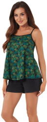 Italian Fashion Pijama dama ITALIAN FASHION CHILL fără mâneci scurt print/negru: M (AAF-KPZ-CHIL-WKDC M)