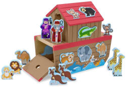 Melissa & Doug Fa Készségfejlesztő játék, Noé bárkája formaegyeztető játék (3786)