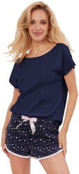Italian Fashion Pijama dama ITALIAN FASHION LIBRA scurt albastru închis/print: XL (AAF-KPZ-LIBR-KKGD XL)
