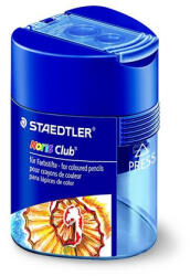 STAEDTLER Hegyező, kétlyukú, tartályos, STAEDTLER "Noris 512 F", kék (512128)