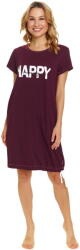 Doctor Nap Cămașă de noapte dama DOCTOR NAP TCB. 9504 burgundy: XL (TCB.9504_BURGUNDY XL)
