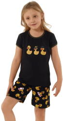 Italian Fashion Pijama fete ITALIAN FASHION ANATRE scurt negru/print: 122/128 (AAF-DPZ-ANAT-KKCD 122/128)