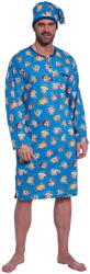 Cornette Cămașă de noapte bărbați CORNETTE 110/33 albastru: 4XL (31000 4XL)