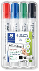 STAEDTLER Táblamarker készlet, 2-5 mm, vágott, STAEDTLER "Lumocolor® 351 B", 4 különböző szín (351 B WP4)