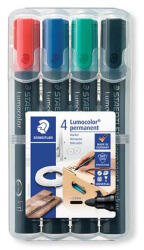 STAEDTLER Alkoholos marker készlet, 2 mm, kúpos, STAEDTLER "Lumocolor® 352", 4 különböző szín (352 WP4)