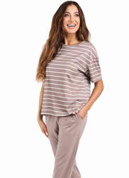 Italian Fashion Pijama dama ITALIAN FASHION BETTY scurt lung CAPPUCCINO/CAPPUCCINO: XXL (AAF-KPZ-BETT-KDCC XXL)