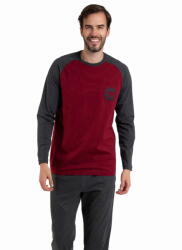 Italian Fashion Pijama bărbați ITALIAN FASHION MORTEN lung burgundy/melange: M (AAF-MPZ-MORT-DDBM M)