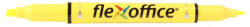 FlexOffice Szövegkiemelő, 1, 0/4, 0 mm, kétvégű, FLEXOFFICE "HL01", sárga (FO-HL01Y)