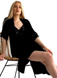 De Lafense Halat dama DE LAFENSE. 1012 negru: XXL (24143 XXL)