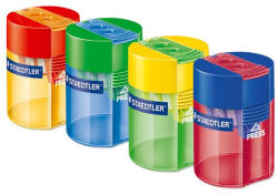 STAEDTLER Hegyező, kétlyukú, tartályos, STAEDTLER "512", vegyes színek (512006)