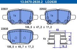 ATE Set placute frana ATE 13.0470-2638.2 (13.0470-2638.2)