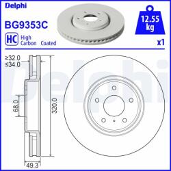 DELPHI Disc frana DELPHI BG9353C (BG9353C) - fixbox