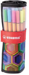 STABILO Tűfilc készlet, 0, 4 mm, STABILO "Point 88 ARTY", 25 különböző szín (8825-071-20) - kreativjatek