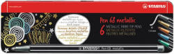 STABILO Rostirón készlet, fém doboz, 1, 4 mm, STABILO "Pen 68 metallic", 6 különböző szín (6806/8-32) - kreativjatek