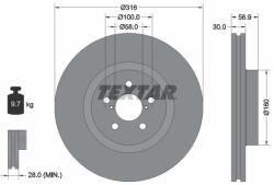 TEXTAR Disc frana TEXTAR 92236503 (92236503)