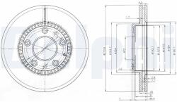 DELPHI Disc frana DELPHI BG3724 (BG3724) - fixbox