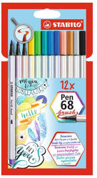  Ecsetfilc STABILO Pen 68 Brush 12 db-os készlet (07.01855)