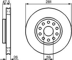 Bosch Disc frana BOSCH 0 986 478 460 (0 986 478 460) - fixbox