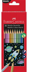 Faber-Castell Színes ceruza készlet, hatszögletű, FABER-CASTELL, 10 különböző metál szín (201583) - kreativjatek