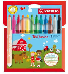STABILO Filctoll STABILO Trio Jumbo 12db-os készlet (07.00442)