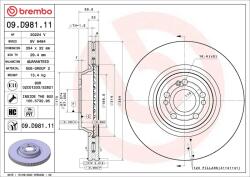 BREMBO Disc frana BREMBO 09. D981.11 (09.D981.11)