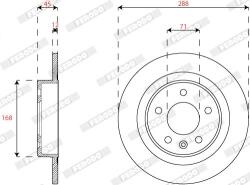 FERODO Disc frana FERODO DDF2812C (DDF2812C)