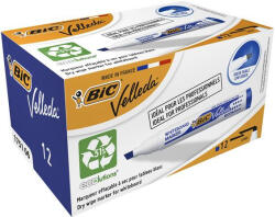 BIC Flipchart- és táblamarker, 1, 1-5, 6 mm, vágott, BIC "Velleda ecolutions", kék (904947) - kreativjatek