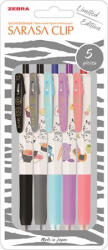 Zebra Zseléstoll készlet, 0, 33 mm, nyomógombos, ZEBRA "Sarasa Clip Kawai Animal (48267) - kreativjatek
