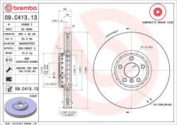 BREMBO Disc frana BREMBO 09. C413.13 (09.C413.13)