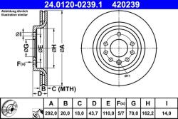 ATE Disc frana ATE 24.0120-0239.1 (24.0120-0239.1) - fixbox