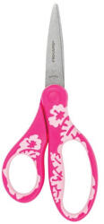 Fiskars Olló iskolai FISKARS rózsaszín virág motívummal Softgrip 15cm (06_00461)