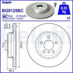 DELPHI Disc frana DELPHI BG9129BC (BG9129BC) - fixbox