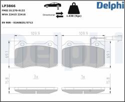 DELPHI Set placute frana DELPHI LP3866 (LP3866)