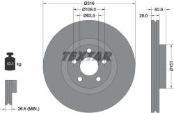 TEXTAR Disc frana TEXTAR 92317203 (92317203)