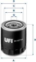 UFI Filtru ulei UFI 23.127. 00 (23.127.00) - fixbox
