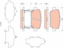 TRW Set placute frana TRW GDB3512 (GDB3512)