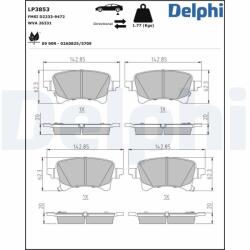DELPHI Set placute frana DELPHI LP3853 (LP3853)
