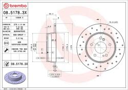 BREMBO Disc frana BREMBO 08.5178. 3X (08.5178.3X)