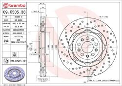BREMBO Disc frana BREMBO 09. C505.33 (09.C505.33)