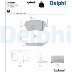 DELPHI Set placute frana DELPHI LP5005EV (LP5005EV)