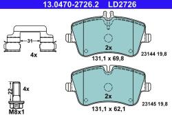 ATE Set placute frana ATE 13.0470-2726.2 (13.0470-2726.2)
