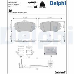 DELPHI Set placute frana DELPHI LP5056EV (LP5056EV)