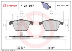 BREMBO Set placute frana BREMBO P 24 077X (P 24 077X)