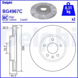 DELPHI Disc frana DELPHI BG4967C (BG4967C) - fixbox