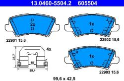 ATE Set placute frana ATE 13.0460-5504.2 (13.0460-5504.2)