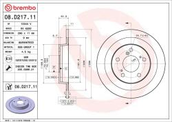 BREMBO Disc frana BREMBO 08. D217.11 - fixbox
