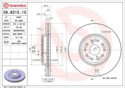 BREMBO Disc frana BREMBO 09.8315. 10 (09.8315.10)